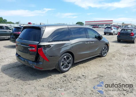 2023 Honda Odyssey Elite из США, поврежденный, VIN 5FNRL6H92PB009346